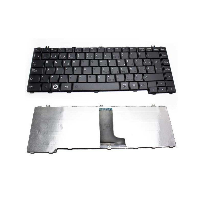 Teclado compatible para portátil TOSHIBA l600/l600d/l630/l640/l635/c600d/c640 negro