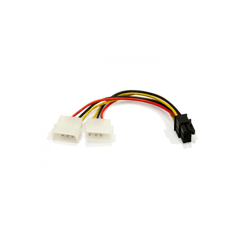 Cable molex gráfica 2x5.25 a 6 pin pci-e / 0.20m / cc-psu-6
