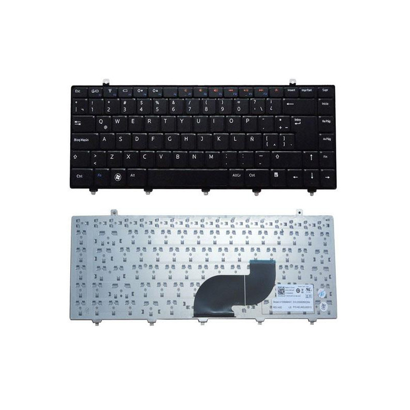 Teclado compatible para portátil DELL studio 14 / 1450 / 1470 / 14z series negro latino