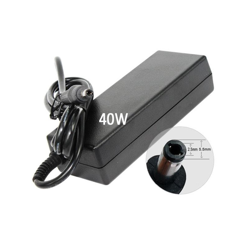 Cargador compatible para portátil ASUS / LENOVO / LG / MSI 40W 20V 2A 5.5x2.5 mm Dayma