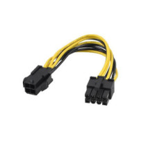 Cable alimentacion 4 pin a 4+4 pin 15cm / Nanocable  10.19.1401