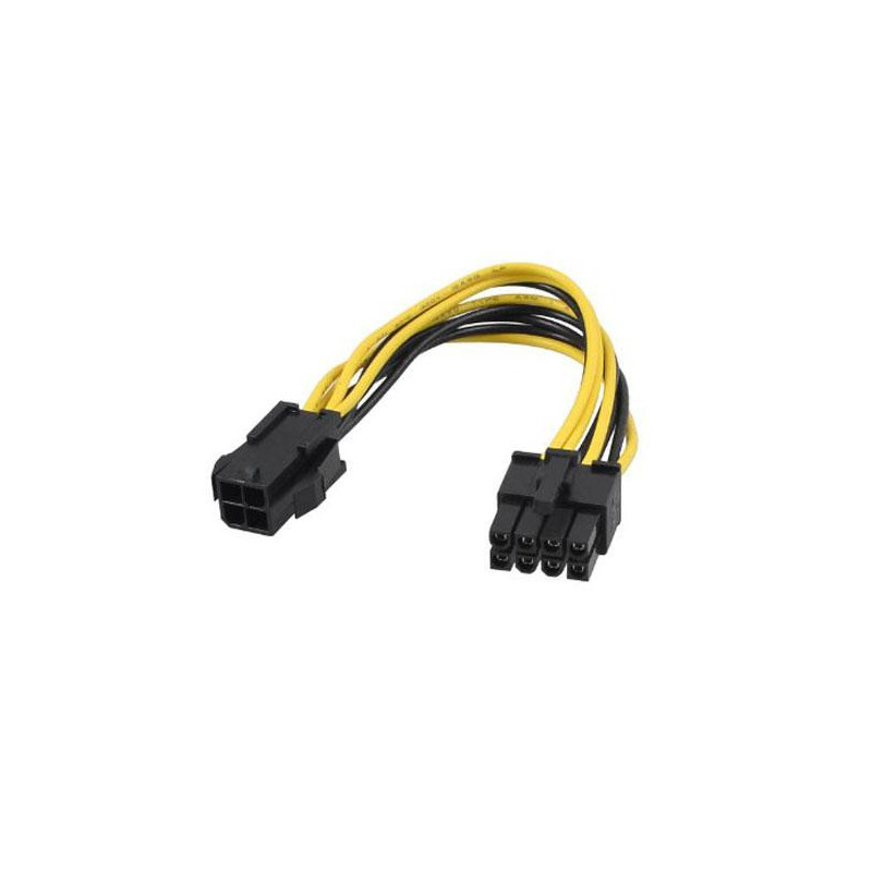 Cable alimentacion 4 pin a 4+4 pin 15cm / Nanocable  10.19.1401