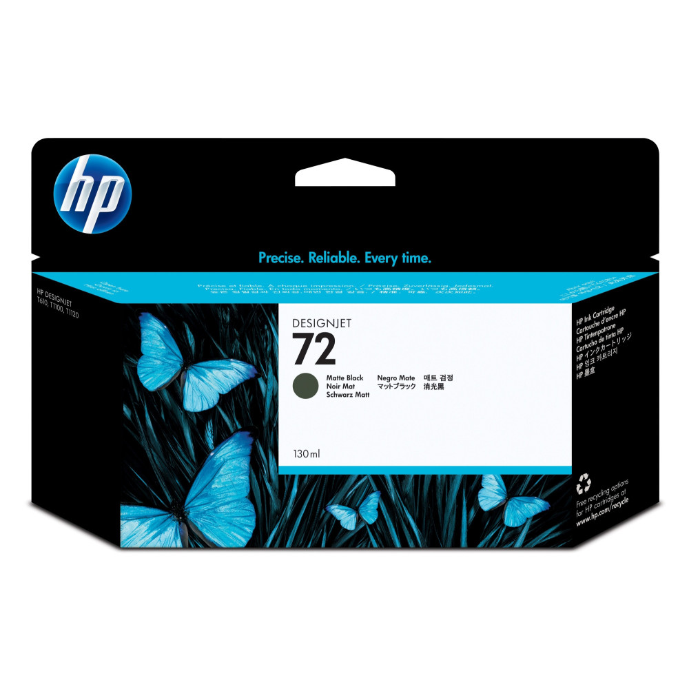 Tinta original hp n72 negro mate c9403a 130ml