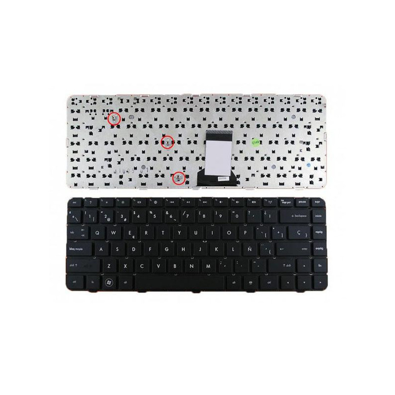 Teclado compatible para portátil HP Pavilion dm4-1000 dv5-2000 series negro sin marco