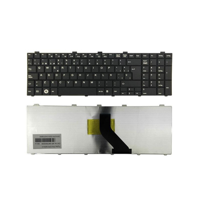 Teclado compatible para portátil FUJITSU lifebook a530 / ah530 / ah531 negro