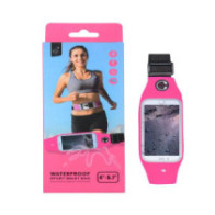 Cinturon smartphone impermeable running rosa / J7043