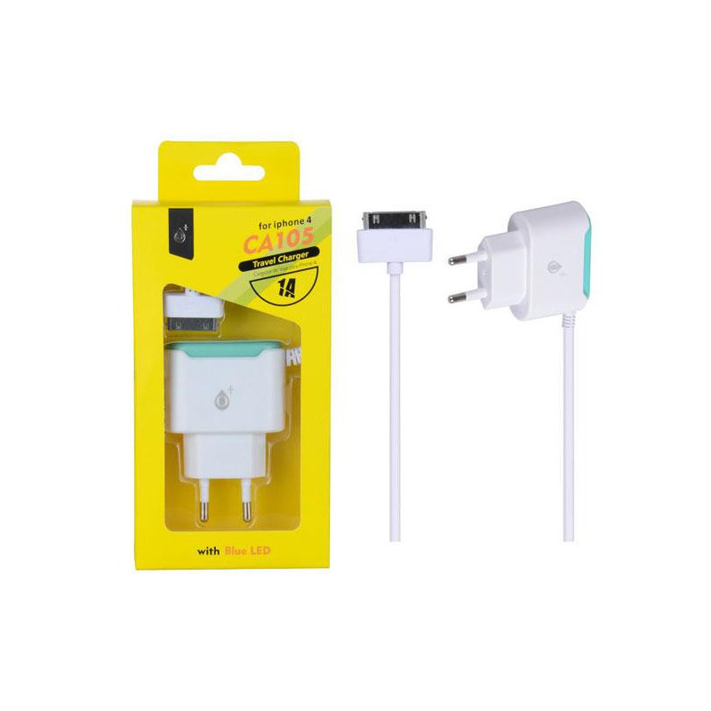 Cargador de red iPhone 4 con cable / 5w / Blanco/ Ca105 / One+