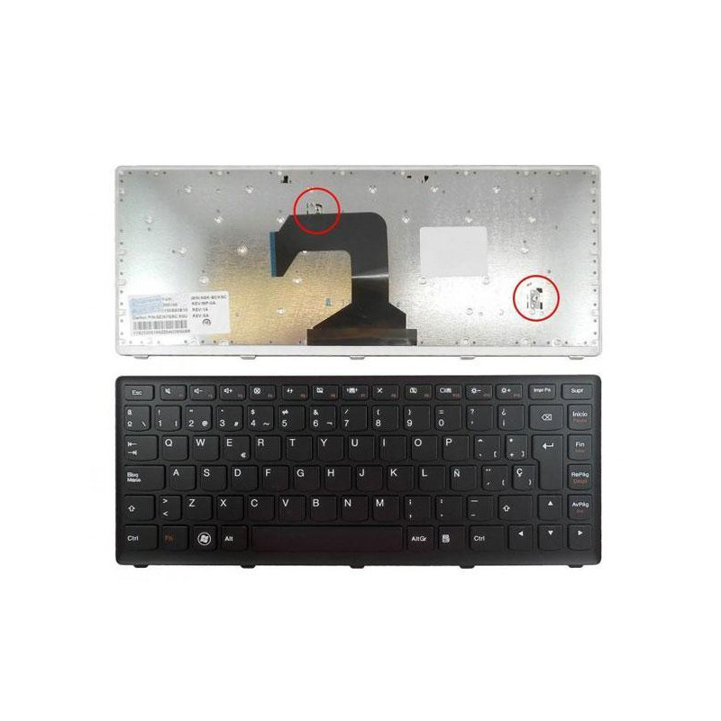 Teclado compatible para portátil LENOVO S300 / S400 / S415 Negro