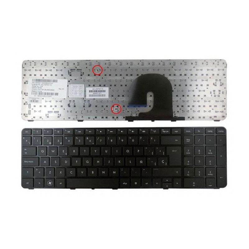 Teclado compatible para portátil HP dv7-4000 con marco
