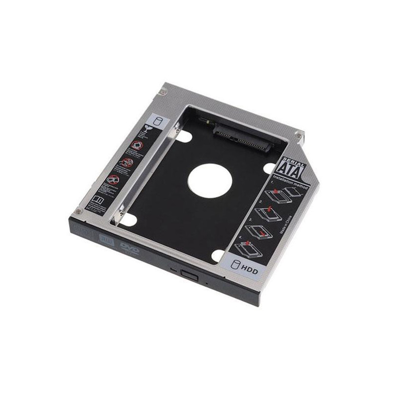 Adaptador aluminio HDD/SSD 7mm a portatil de 9.5mm  Nanocable / C-10.99.0101