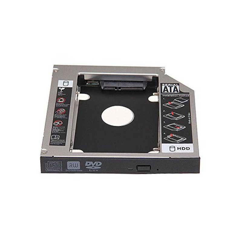Adaptador aluminio HDD/SSD 9.5mm a portatil de 12.7mm  Nanocable / C-10.99.0102