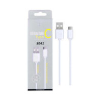 Cable datos USB 2.0 a Type-C / 1m / 2.4a / 8041 / Blanco / One+