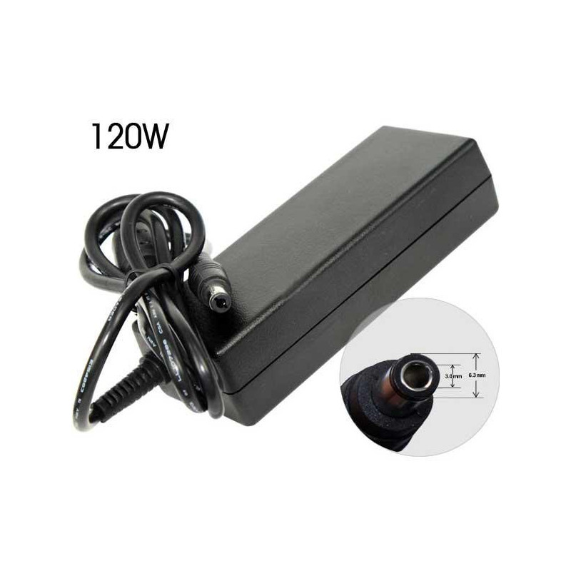 Cargador compatible para portátil TOSHIBA 120W 19V 6.3A 6.3x3.0 mm Dayma