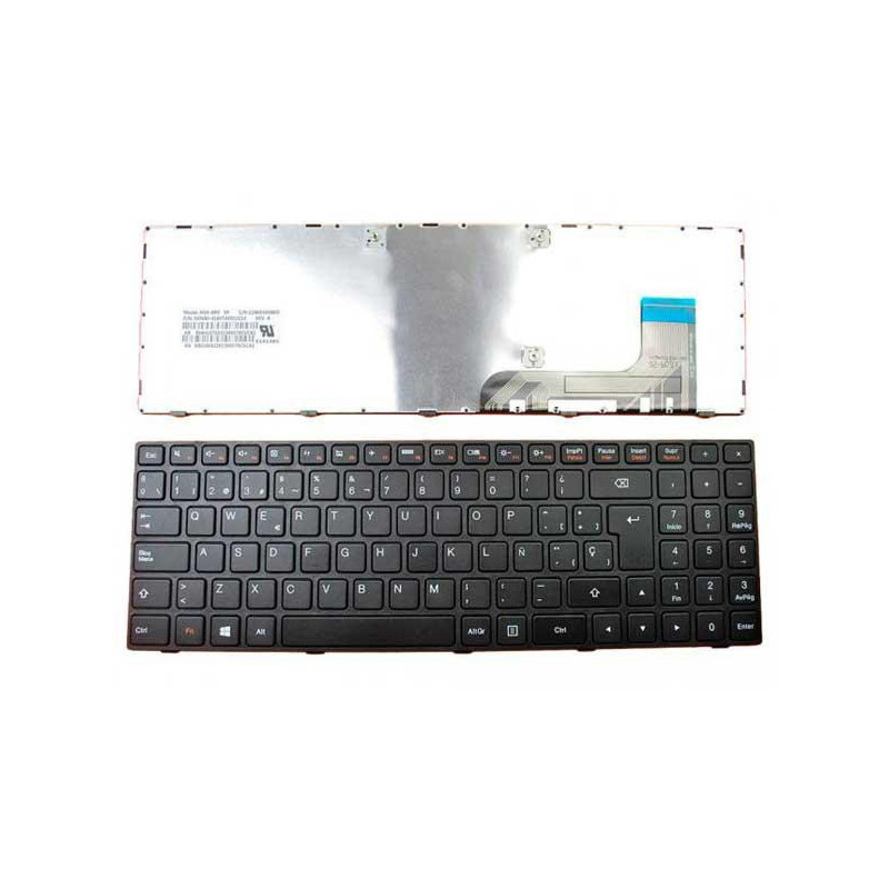 Teclado compatible para portátil LENOVO IdeaPad b50-10 / 100-15 / 100-15iby / frame negro / win 8