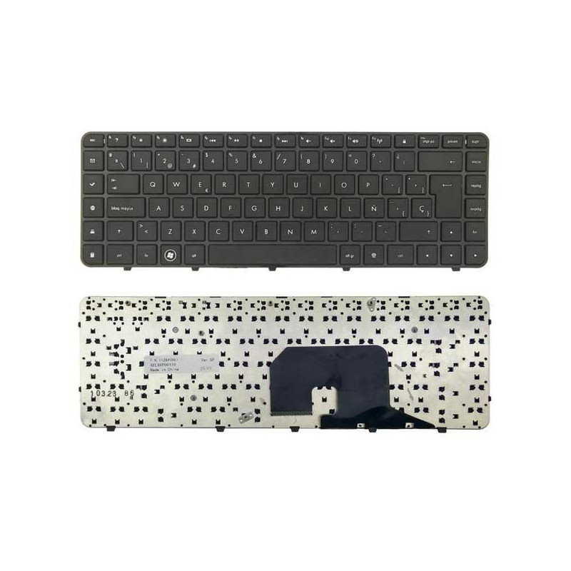 Teclado compatible para portátil HP dv6-3000 con marco negro