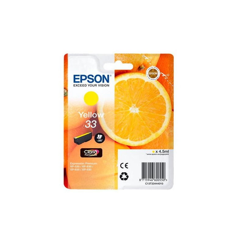 Oranges singlepack yellow 33 claria premium ink