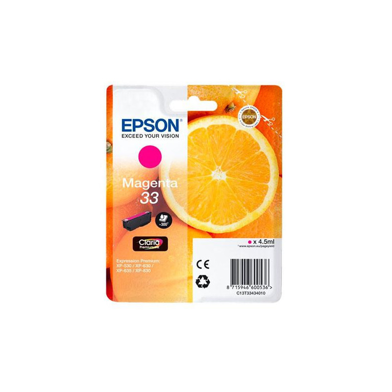 Oranges singlepack magenta 33 claria premium ink