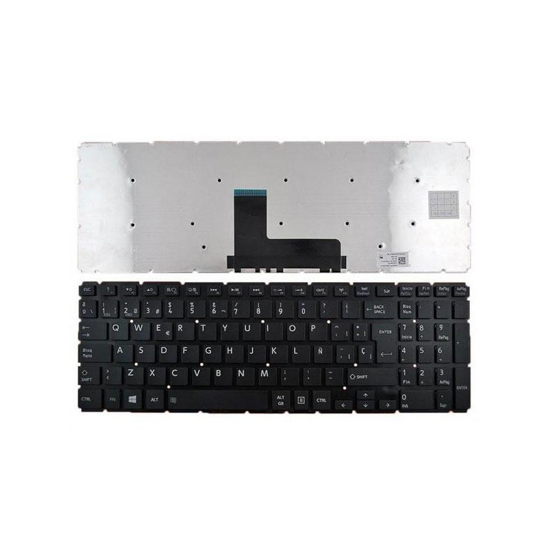 Teclado compatible para portátil TOSHIBA Satellite L50-b / S50-b / negro / sin marco