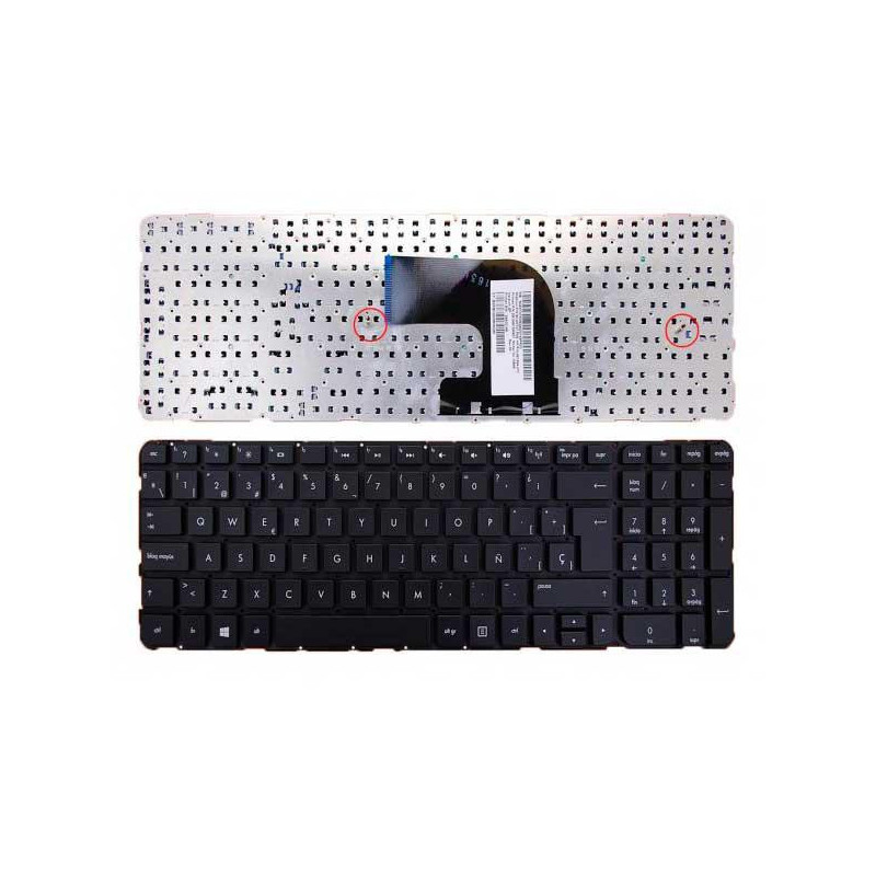 Teclado compatible para portátil HP dv6-7000 sin marco negro