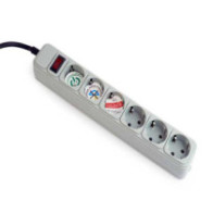 Regleta 6 tomas proteccion antipicos gris Gembird 1.8m / SPG6-B-6C