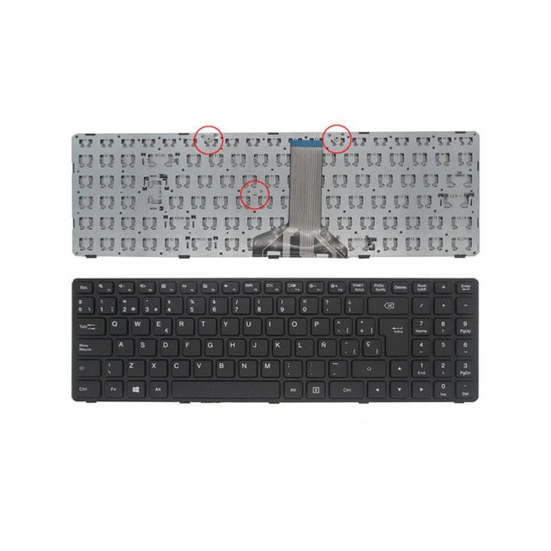 Teclado compatible para portátil LENOVO IdeaPad 100-15ibd / B50-50 series negro
