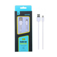 Cable datos USB 2.0 a Lightning iPhone 5-12 / 3m / 2.4a / AA104  / Blanco / One+