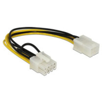 Adaptador alimentacion gráfica 6 Pines Pci-e a 8 Pines Pci-e / 20cm / Delock 83775