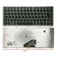 Teclado compatible para portátil LENOVO IdeaPad u310 / Negro / Marco Plata / 25204982