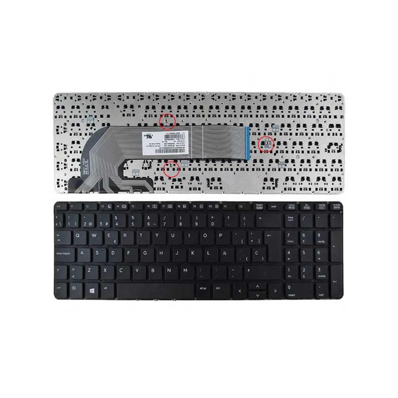 Teclado compatible para portátil HP Probook 450 g1 / 450 g0 / 455 g1 / g470 g1 / negro sin marco