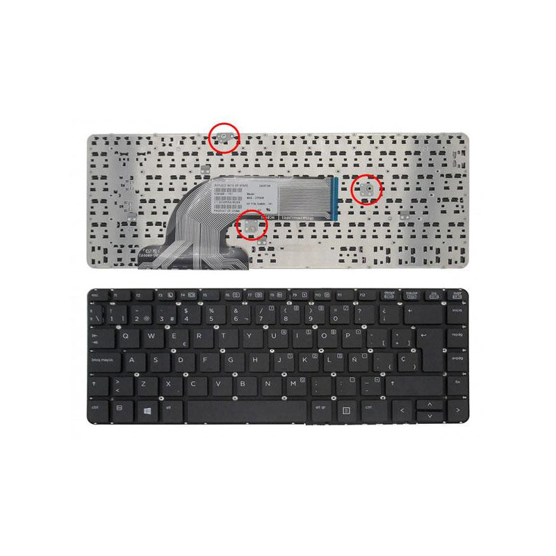 Teclado compatible para portátil HP Probook 430 G2 / 440 G1 / 445 G1 / 640 G1 / negro sin marco