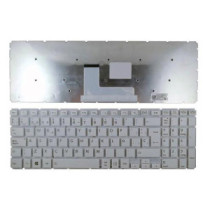 Teclado compatible para portátil TOSHIBA Satellite l50-b blanco sin marco
