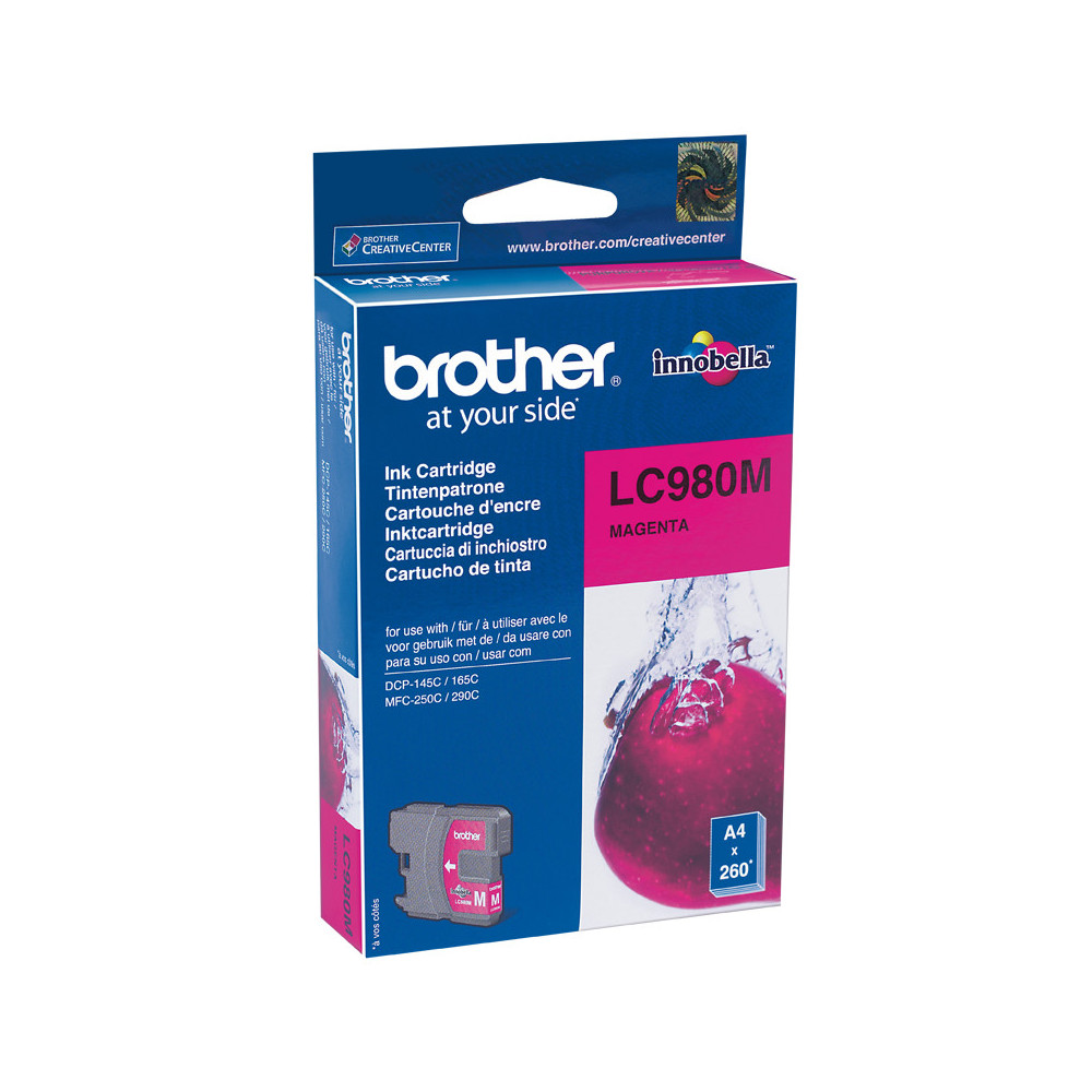 Tinta original brother lc980m magenta 4.8ml