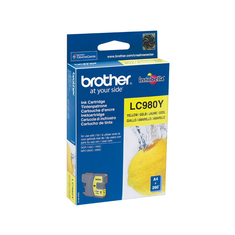 Tinta original brother lc980y amarillo 4.8ml