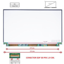 Pantalla compatible para portátil LED 11.1\ SLIM 30 Pines Sin brackets"