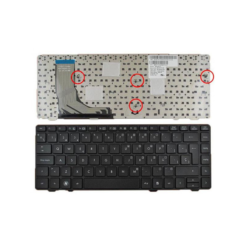 Teclado compatible para portátil HP Probook 6360b negro