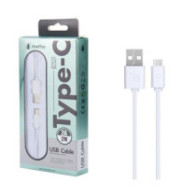 Cable datos USB 2.0 a Type-C / 2m / 2.4a / B2521 / Blanco / ONE+