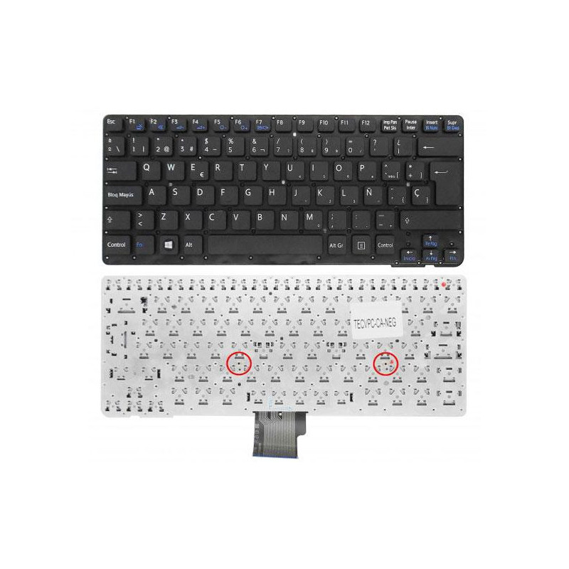 Teclado compatible para portátil SONY vpc-ca negro