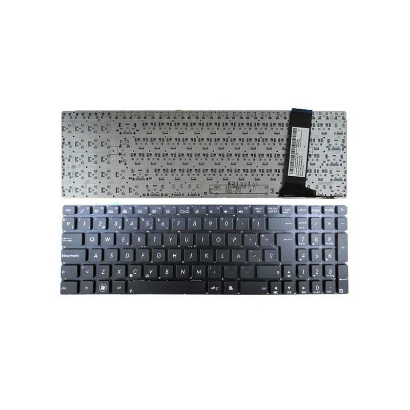 Teclado compatible para portátil ASUS n56 / n56dp / n56vm / n76 / negro sin marco