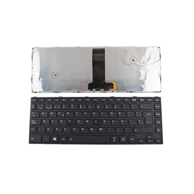 Teclado compatible para portátil TOSHIBA c40-b negro