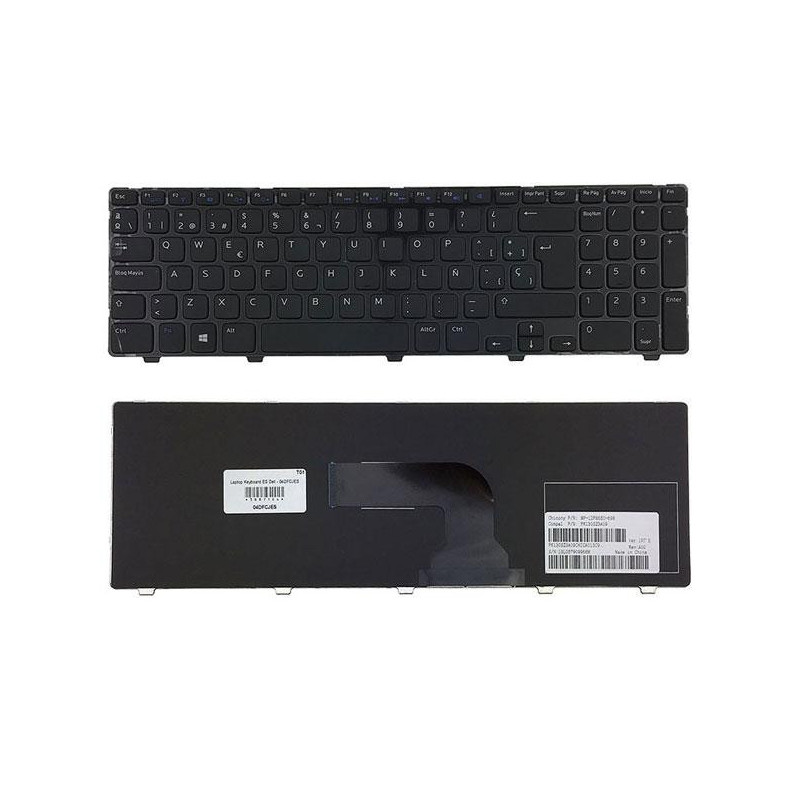 Teclado compatible para portátil DELL Inspiron 15r 3521 / 15r 5521 / negro / 04dfcjes