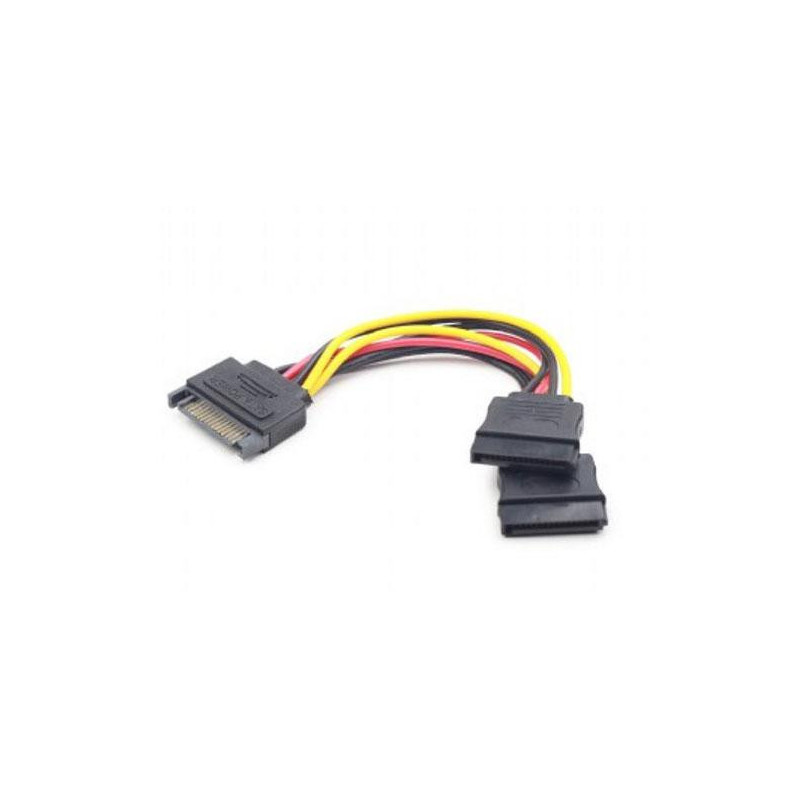 Cable duplicador alimentacion sata a 2x sata  0.15m / cc-satam2f-01 / Cablexpert