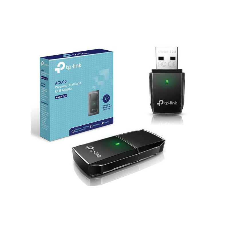 Tarjeta de red USB Wifi Archer T2U Dual Band AC600 / 433Mbps + 150Mbps / TP-Link