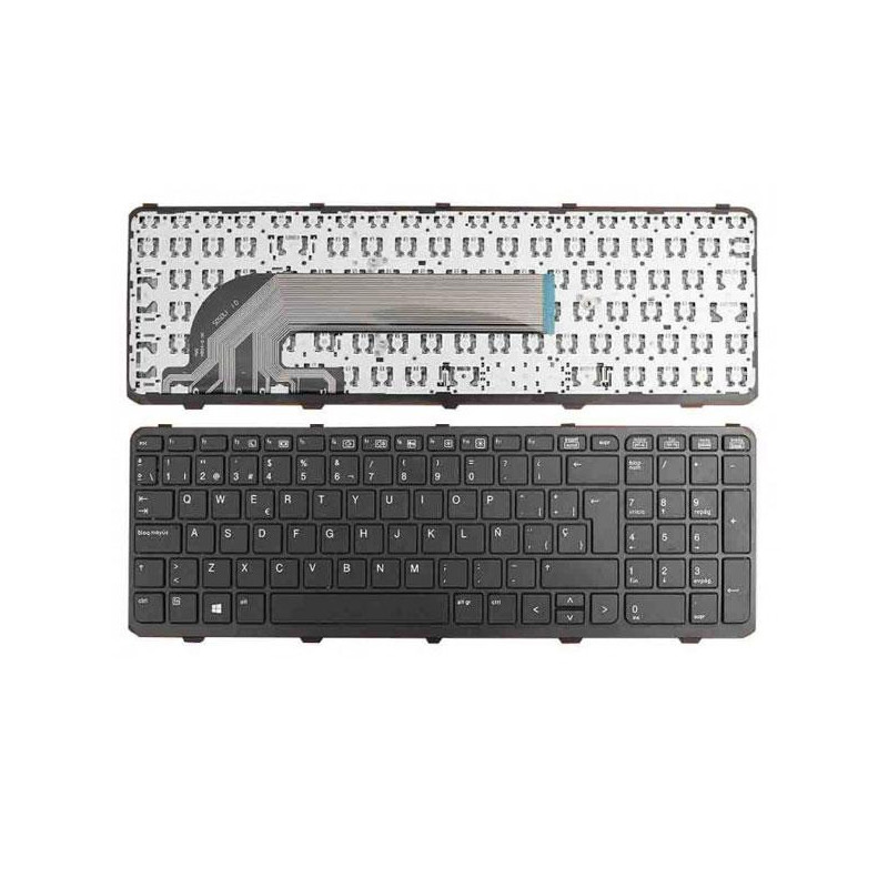 Teclado compatible para portátil HP Probook 450 g1 / 450 g0 / 455 g1 / g470 g1 / negro con marco