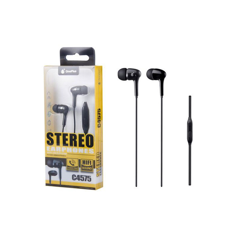 Auriculares con Microfono intrauditivos Bubble C4575 Negro One+