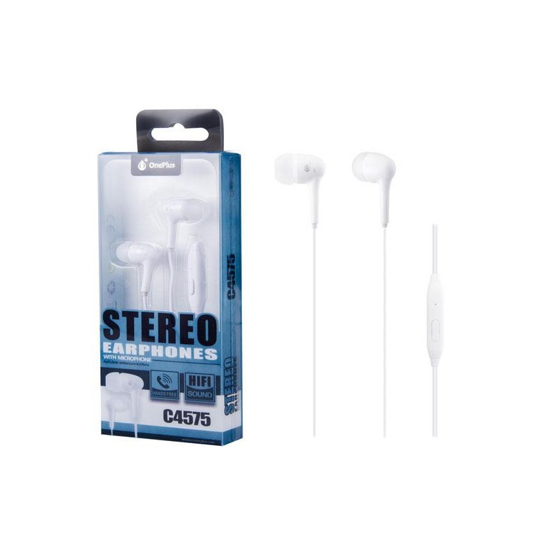 Auriculares con Microfono intrauditivos Bubble C4575 Blanco One+
