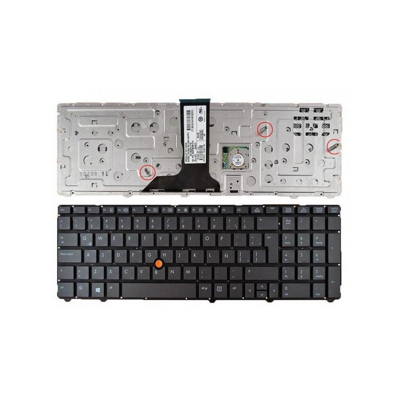 Teclado compatible para portátil HP Elitebook 8760p / 8770p / 8770w / 8760w / Negro
