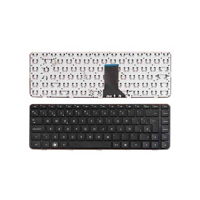 Teclado compatible para portátil HP Pavilion dm4-1000 dv5-2000 series negro con marco