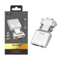Adaptador video VGA a HDMI + Audio / Jack 3.5mm / 1080p / Plata / BT990 / Mtk