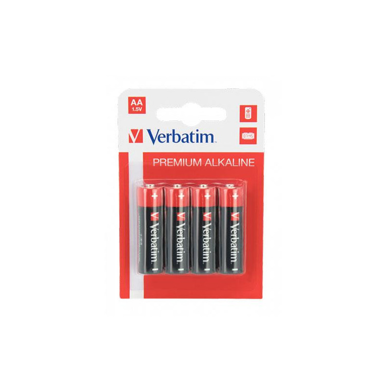 Pilas Verbatim Alcalinas LR06 AA  1.5v (4 unid.) / 049921-46