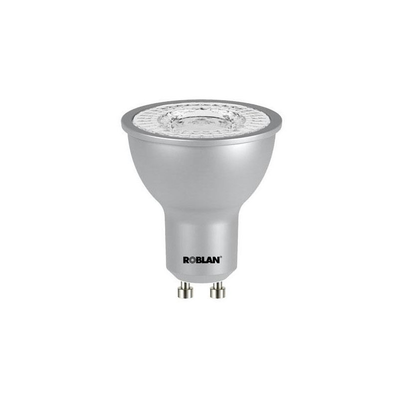 Bombilla LED dicroica Roblan gu10 / 7w / luz calida / 3000k / 580lm / 220-250v ECOSKYC100